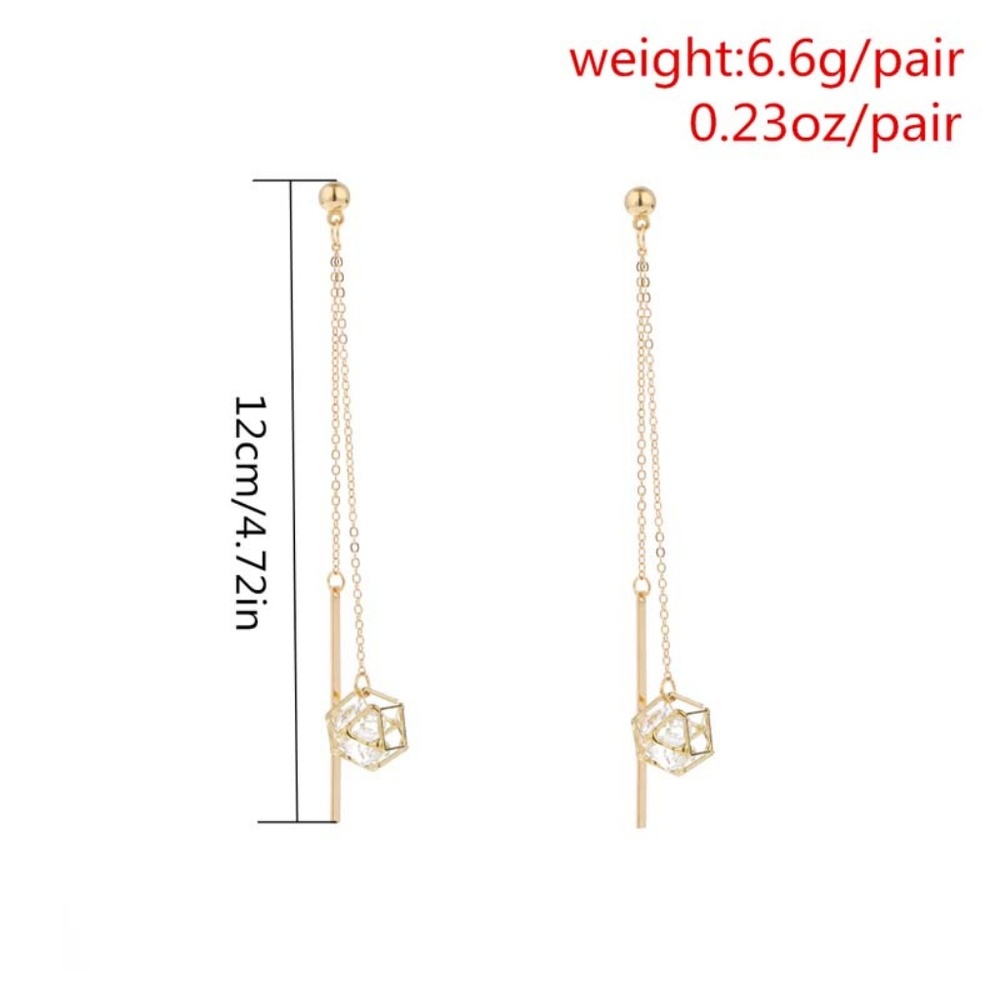 Clearance🔥Diamond and String Earrings - Picture 9 of 9